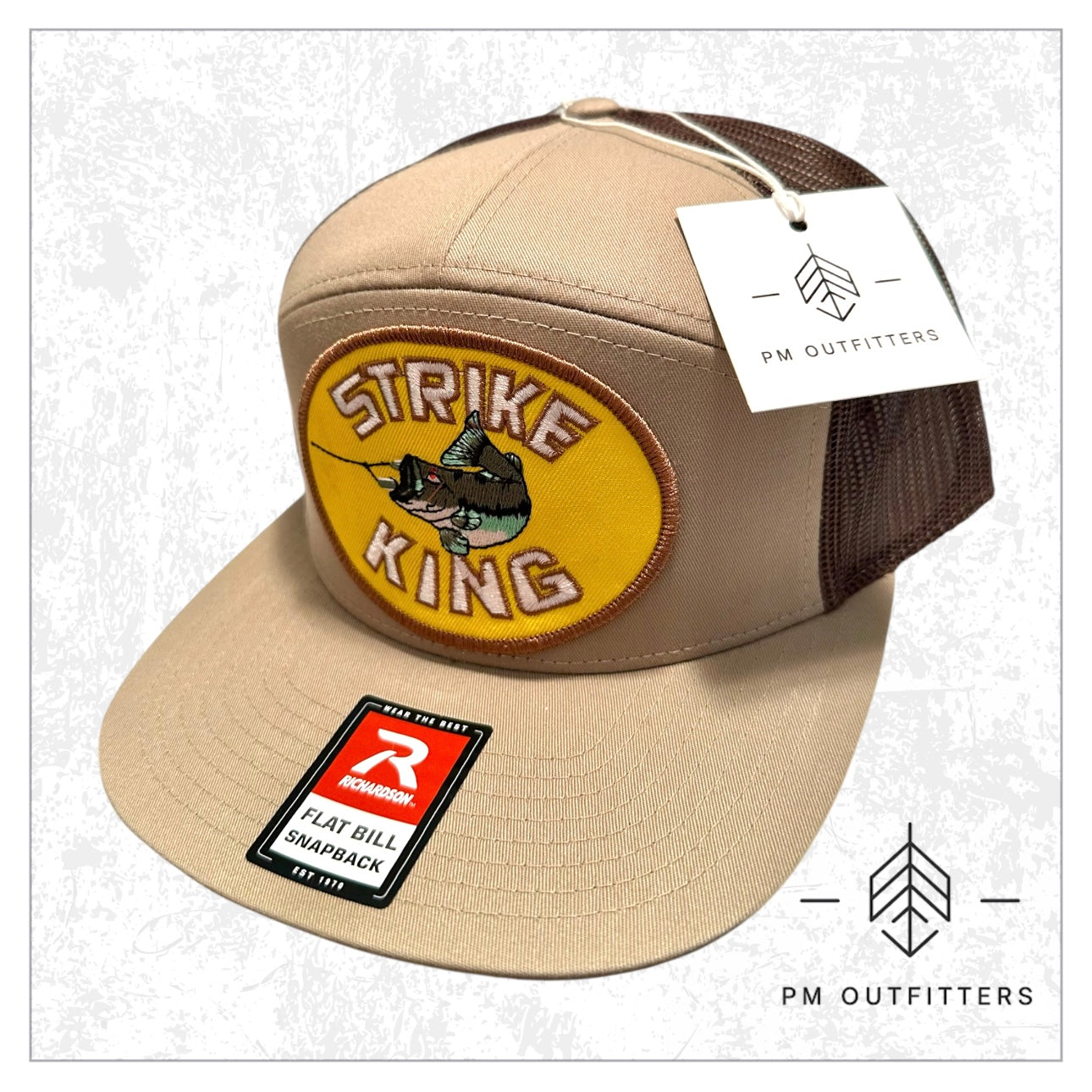 Strike King Lures Vintage Logo 7-Panel Flatbill Trucker