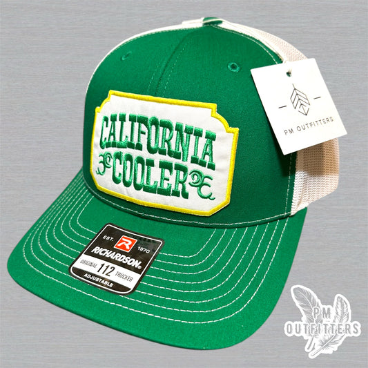 California Cooler Trucker Hat - Green & White Richardson 112