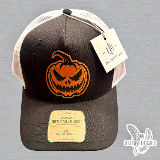 Custom Design Evil Pumpkin Atlantis 5-panel Sustainable Performance Trucker