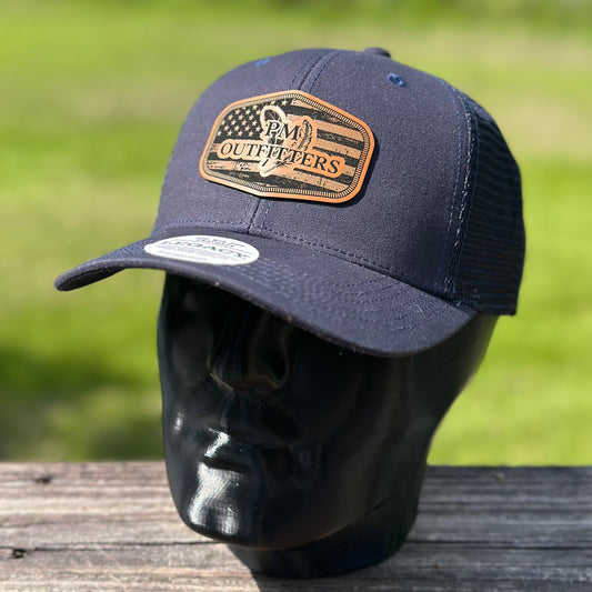 Father's Day Hat — PM Outfitters American Flag Patch | Legacy Mid Pro Navy Snapback | $25