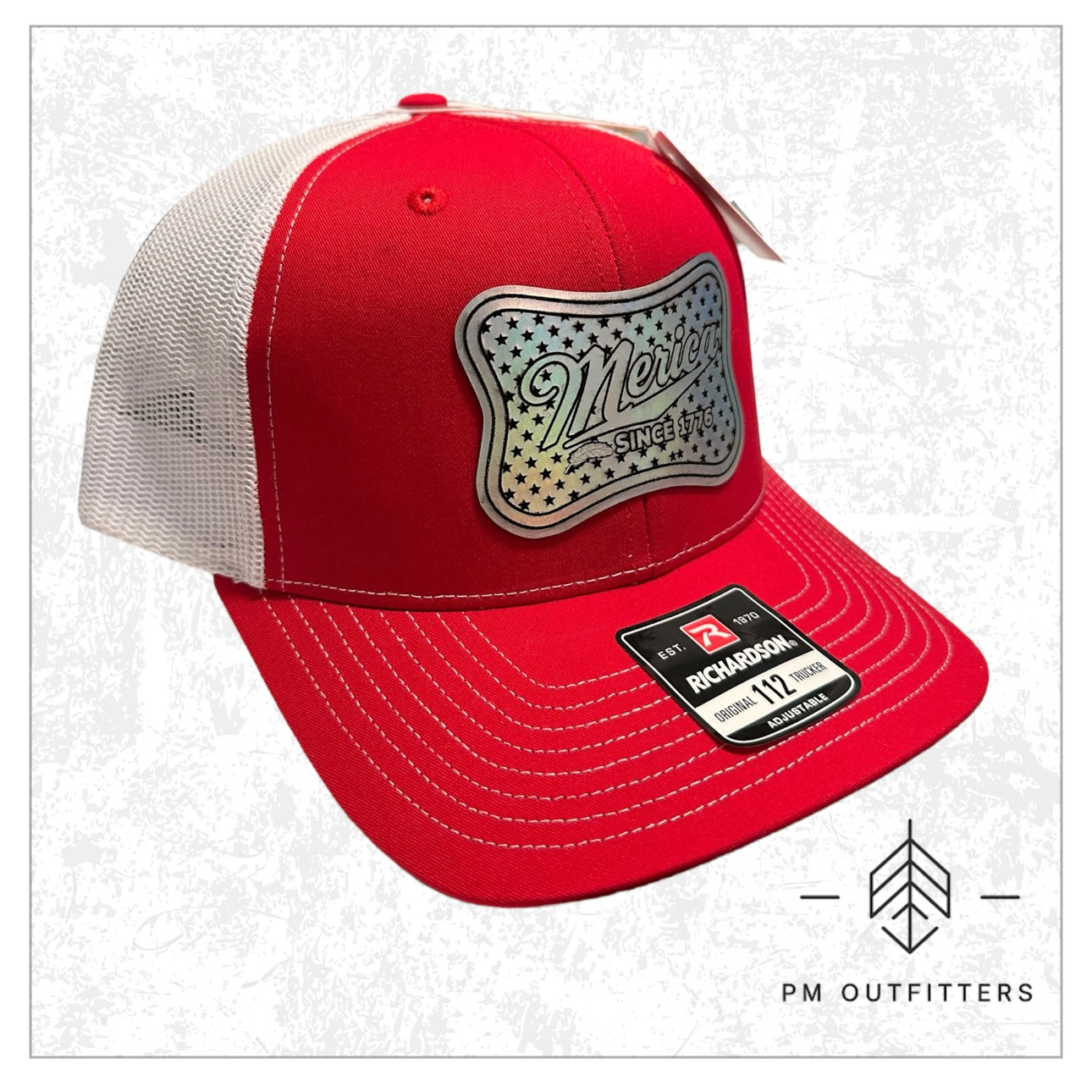 ‘Merica Custom Design Holographic Patch Trucker