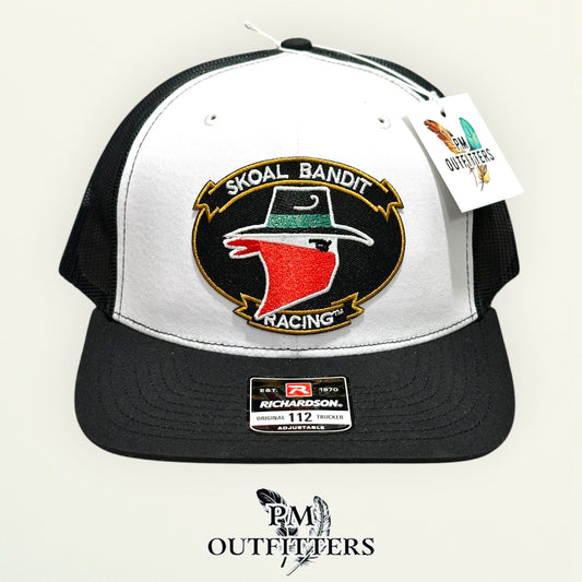 Skoal Bandit Racing patch detail Harry Gant oval embroidered trucker hat