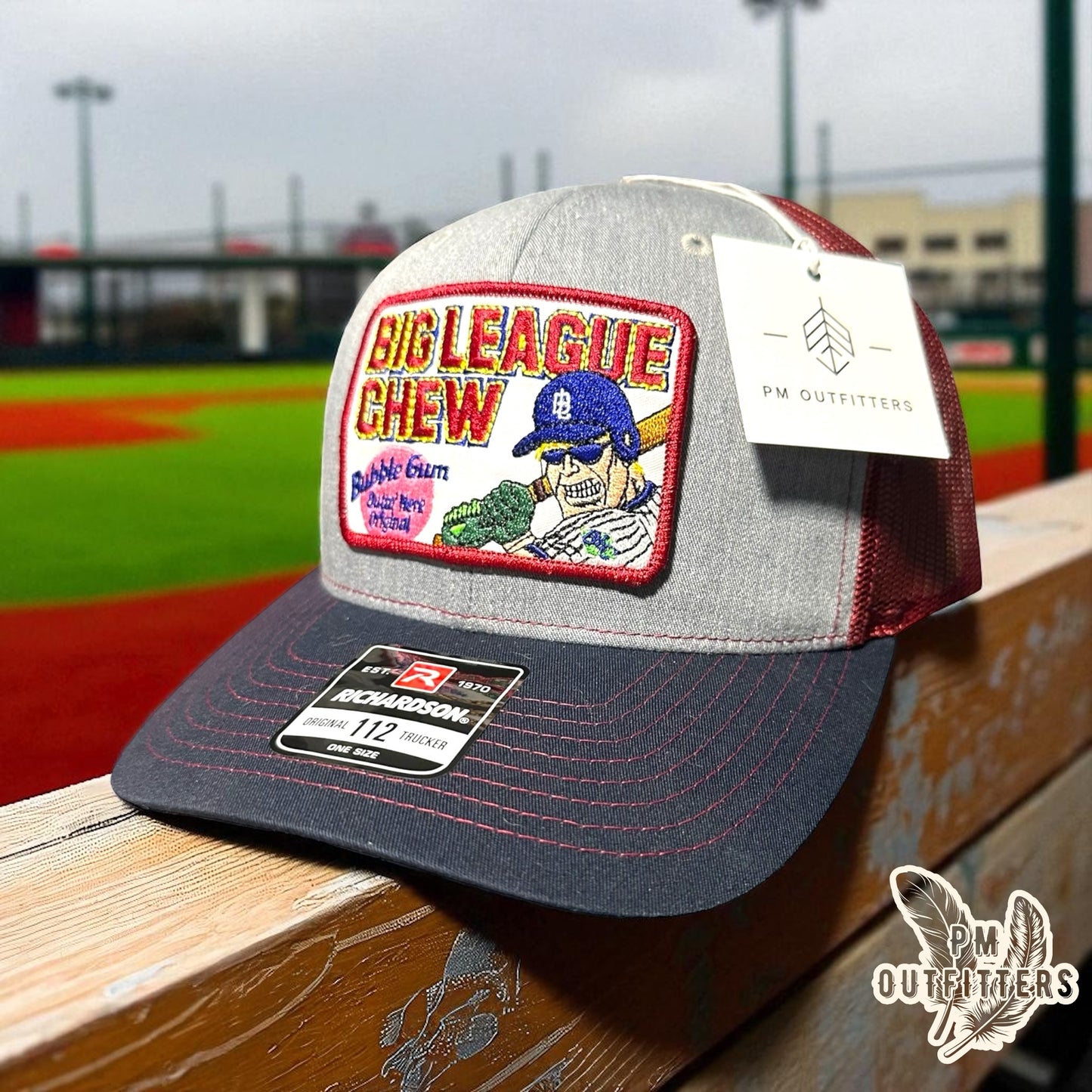 Richardson 112 Trucker Hat – Big League Chew Patch (Maroon/Navy/Gray)