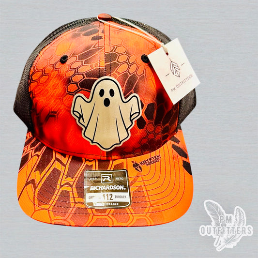 Custom Design Halloween Ghost Custom Design Richardson 112 Kryptek Inferno Trucker