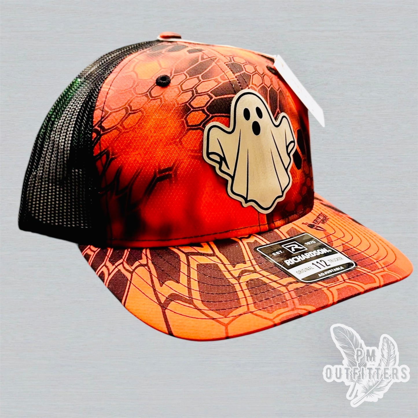 Custom Design Halloween Ghost Custom Design Richardson 112 Kryptek Inferno Trucker