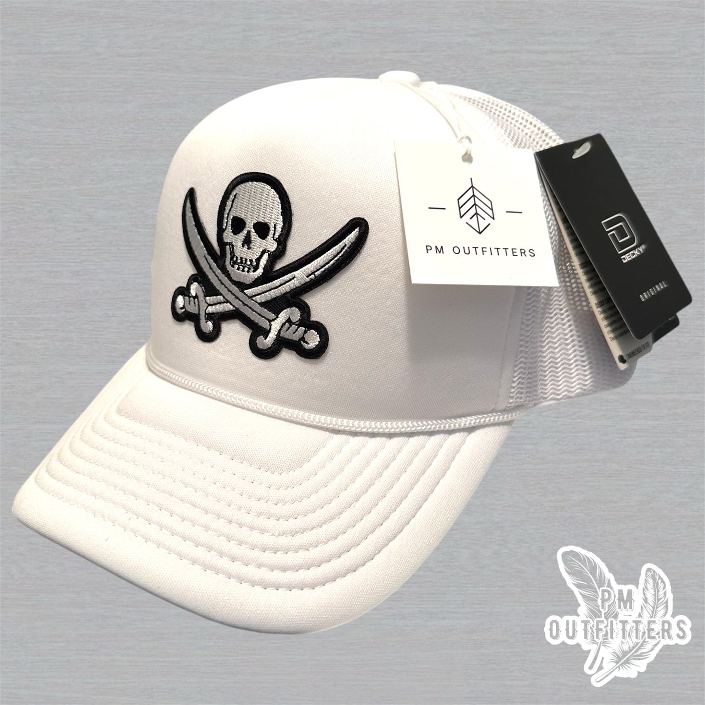 Vintage Jolly Roger Foam Front Rope Trucker Hat