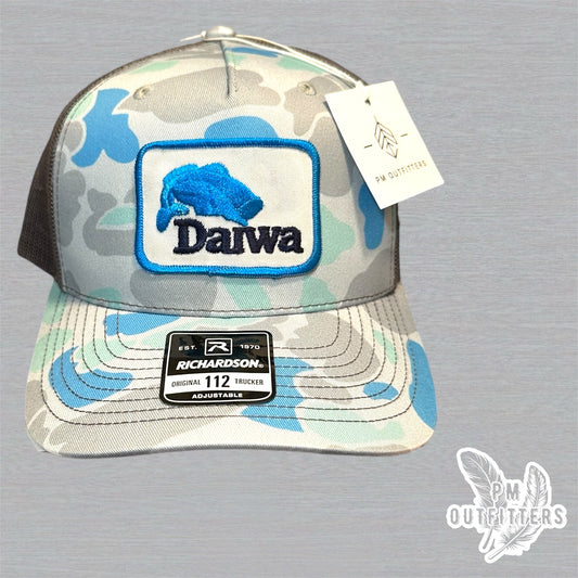 Team Daiwa Vintage Patch Trucker Hat - Richardson 112 Saltwater Duck Camo