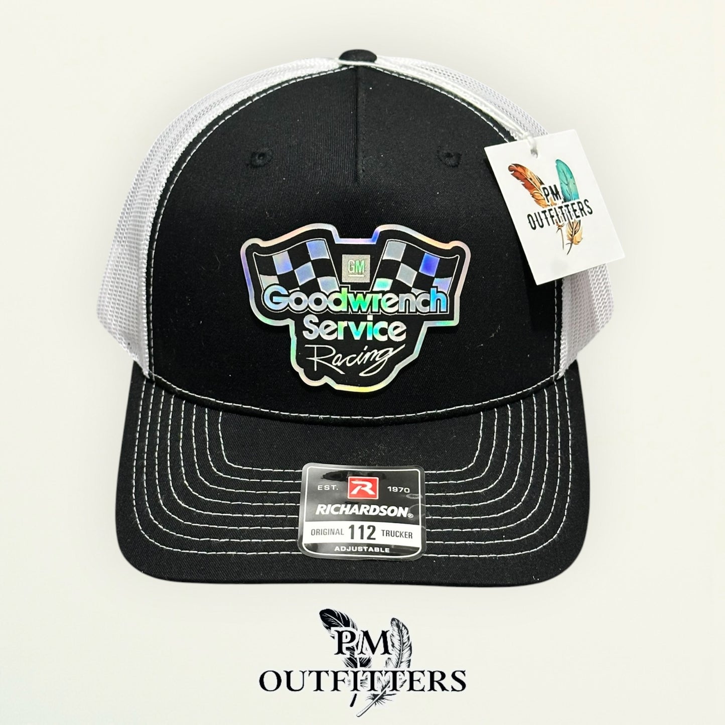 Goodwrench Service Racing Trucker Hat – PM Outfitters | Richardson 112 Black White Holographic Patch