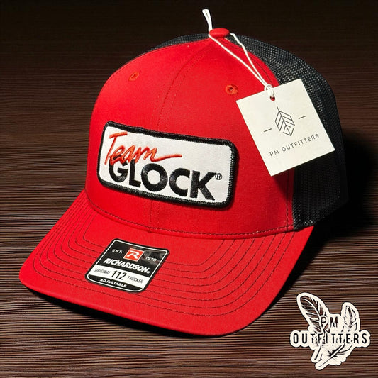 Team Glock Embroidered Patch Richardson 112 Trucker Hat Snapback Cap