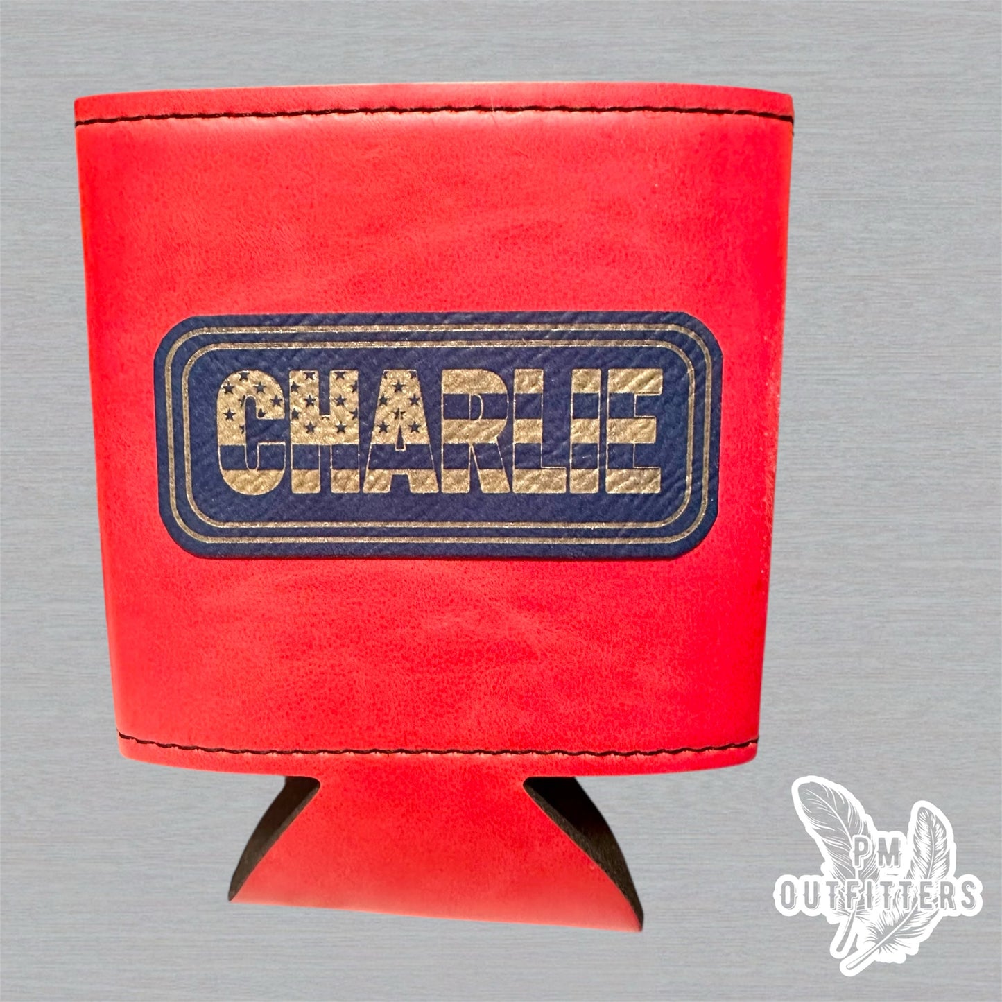 Charlie Tribute Leatherette Koozie