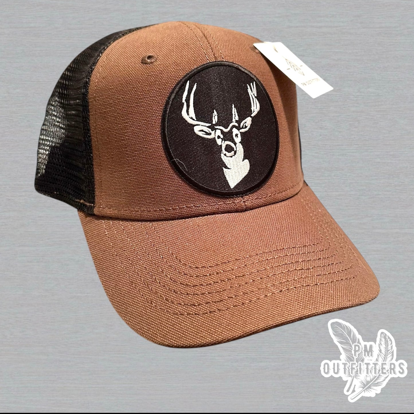 Deer Silhouette Canvas Trucker