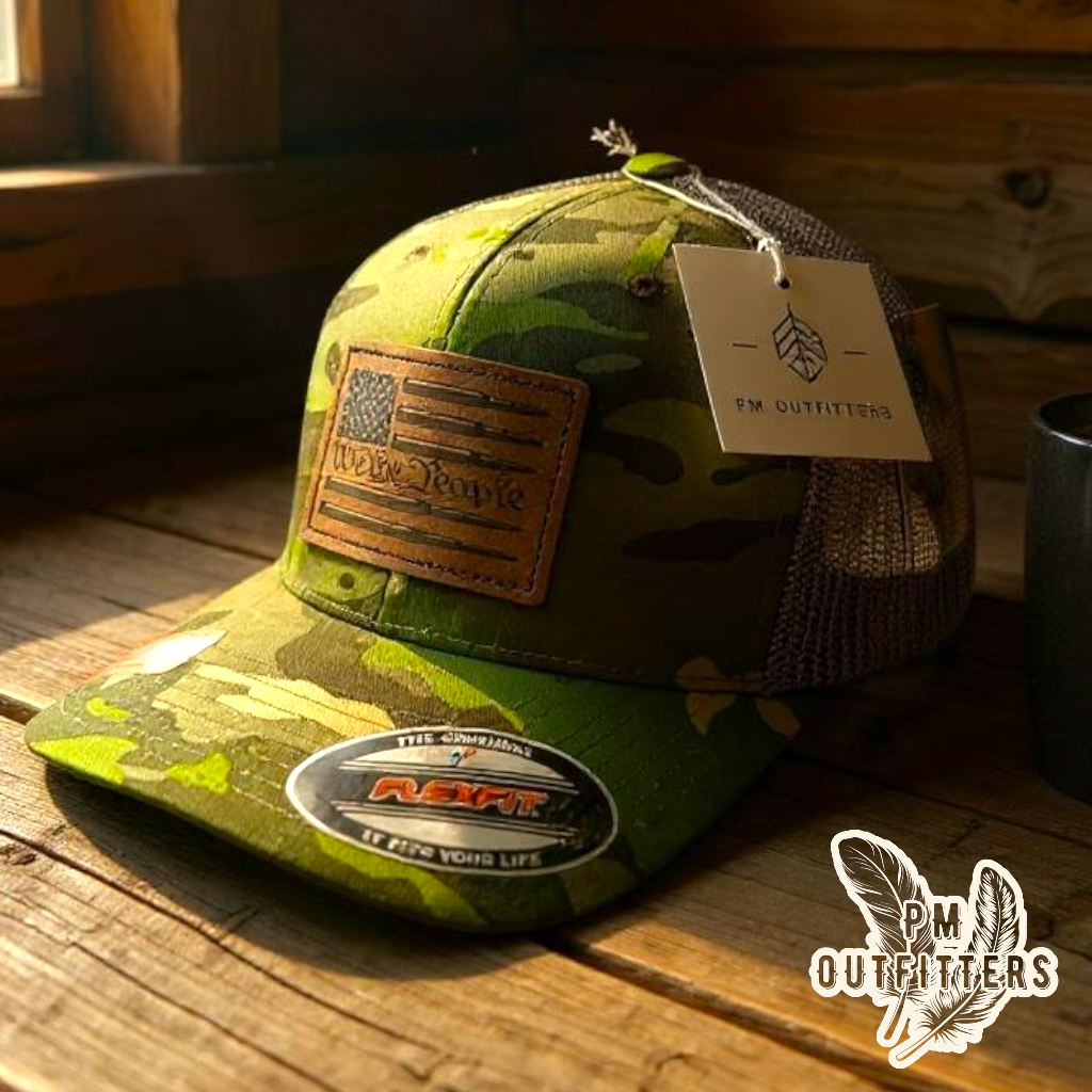 We The People Custom Design Camo FlexFit Trucker