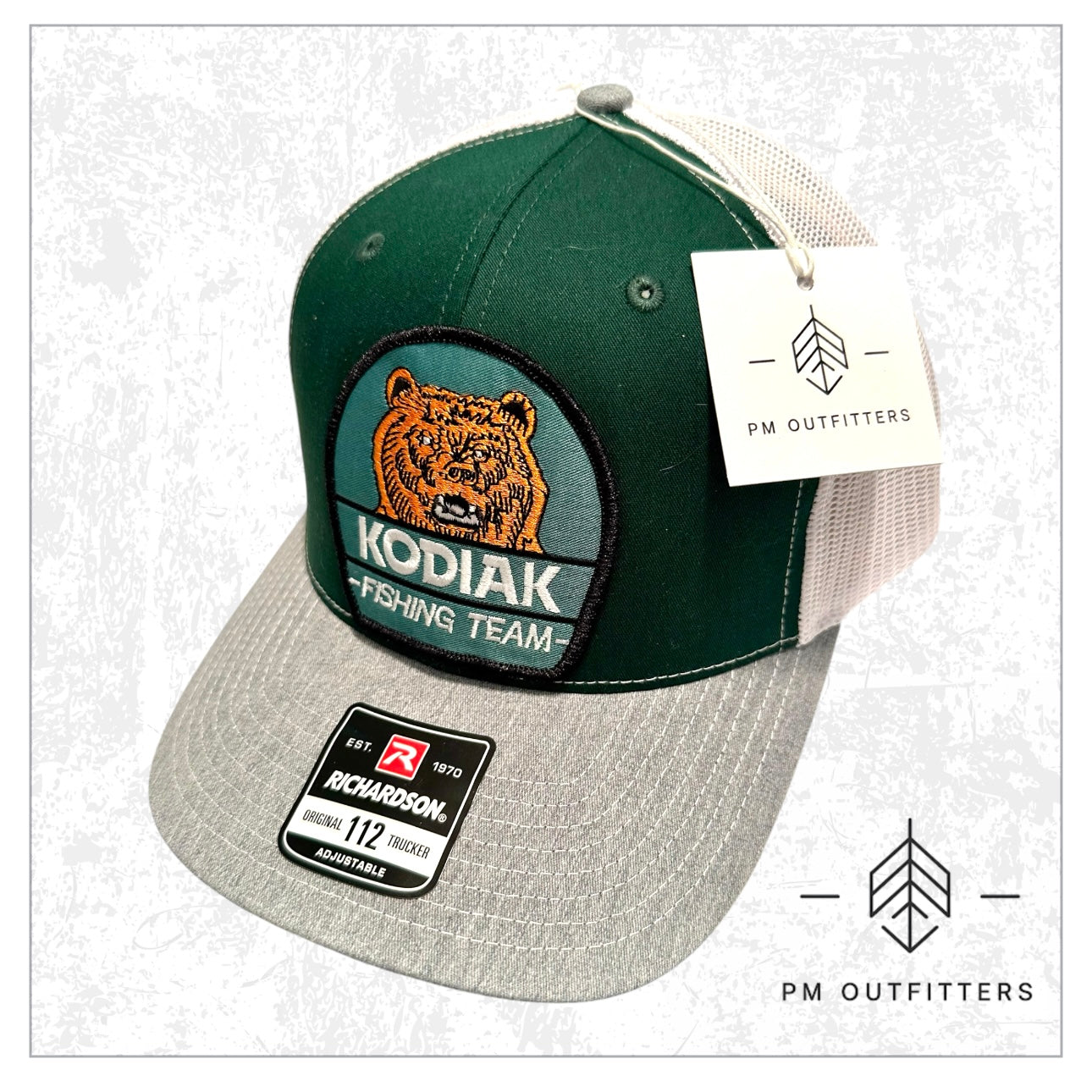 Retro Kodiak Bear Fishing Team Trucker Hat