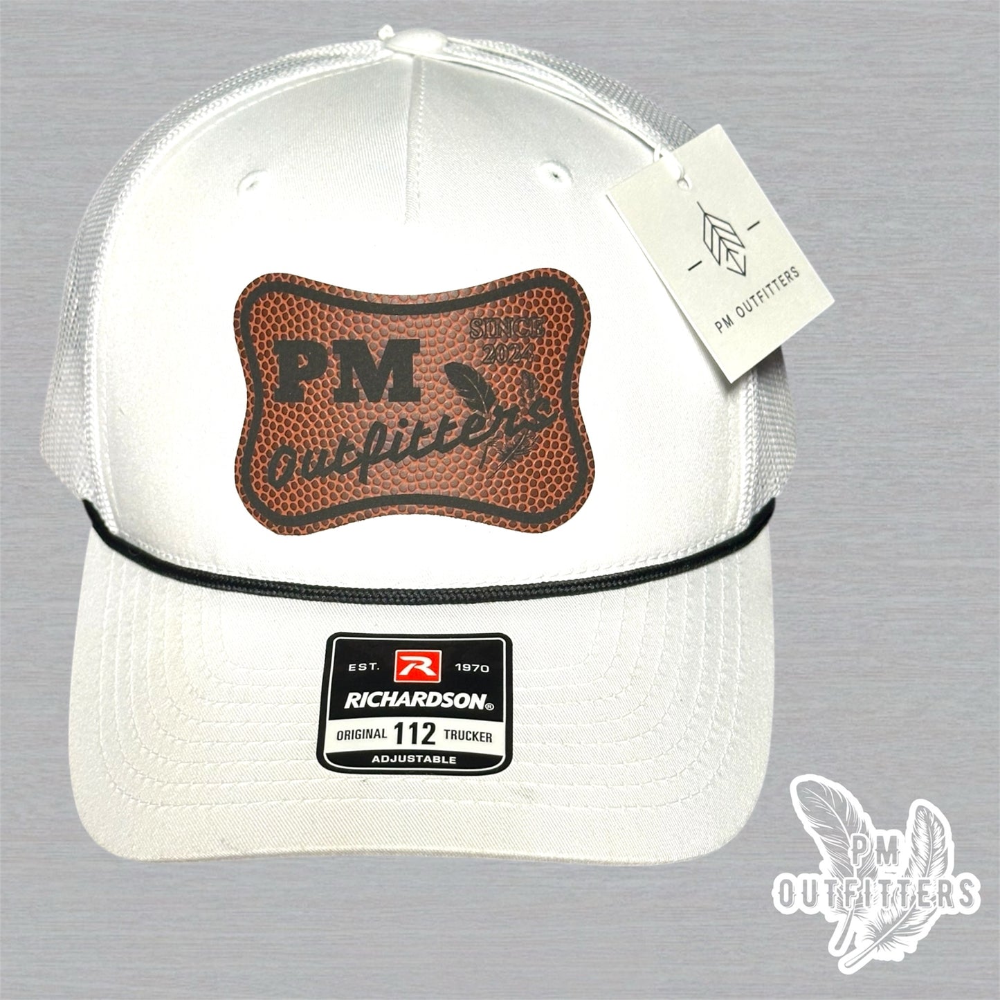 PM Outfitters Custom Design Football Logo Rope Trucker Hat