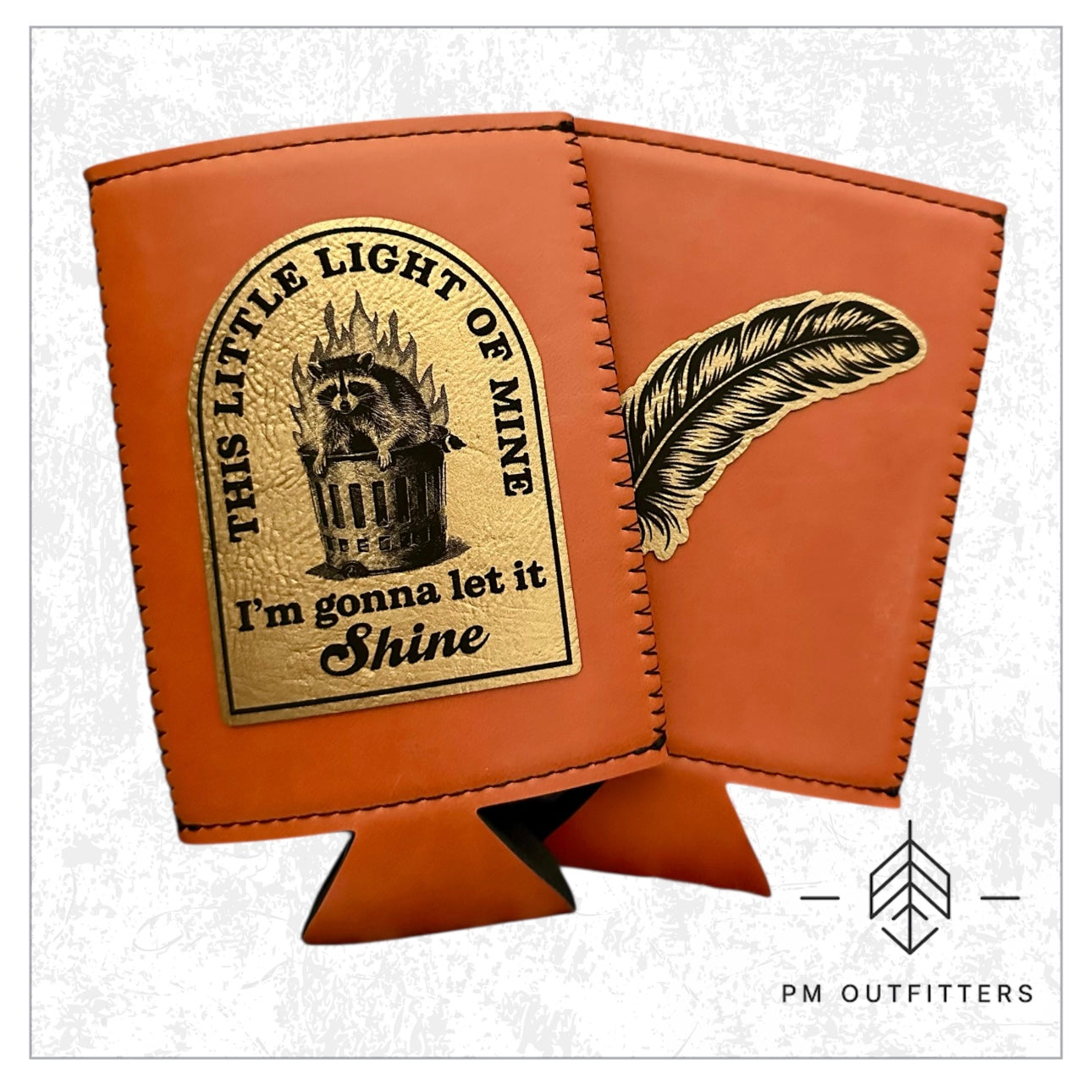 This Little Light Of Mine Leatherette Slim Can Koozie