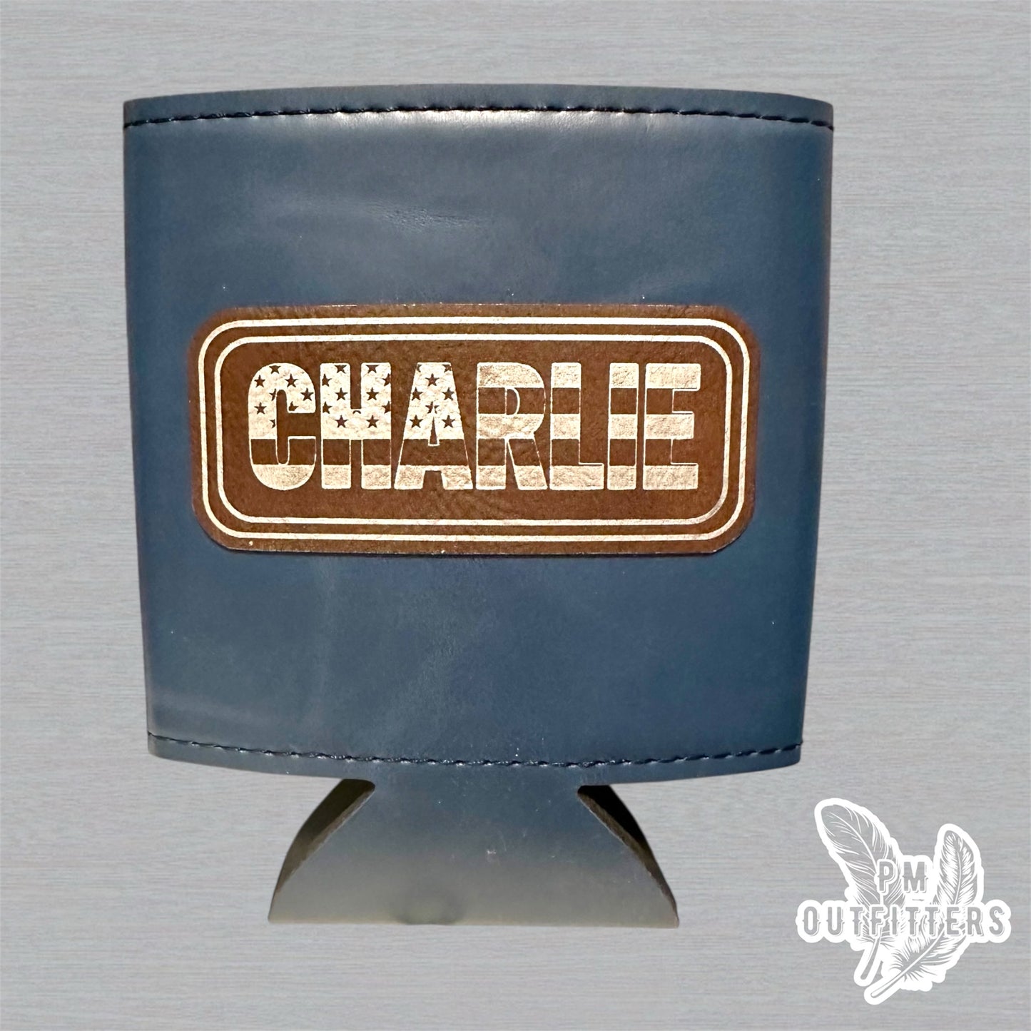 Charlie Tribute Leatherette Koozie