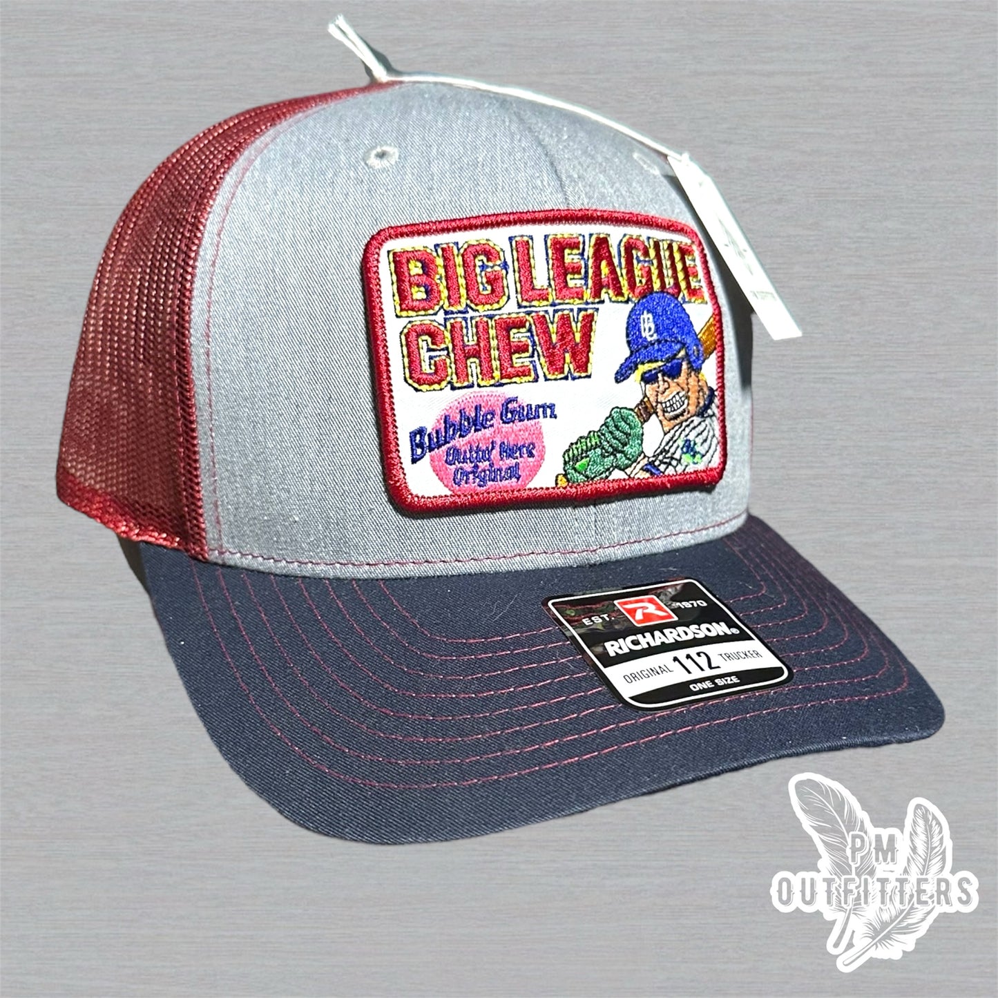 Richardson 112 Trucker Hat – Big League Chew Patch (Maroon/Navy/Gray)