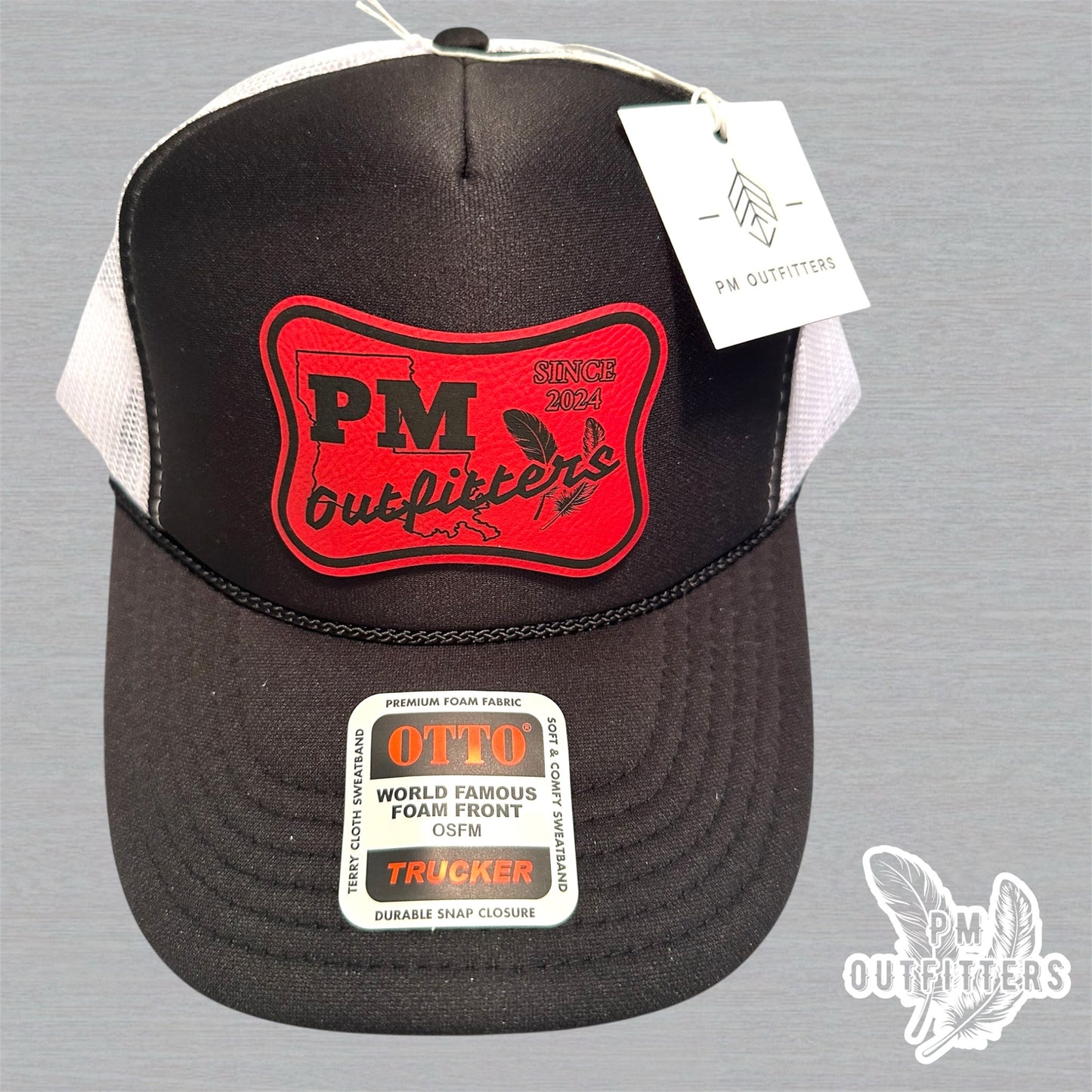 PM Outfitters UL Lafayette Logo Design Foam Front Rope Trucker Hat