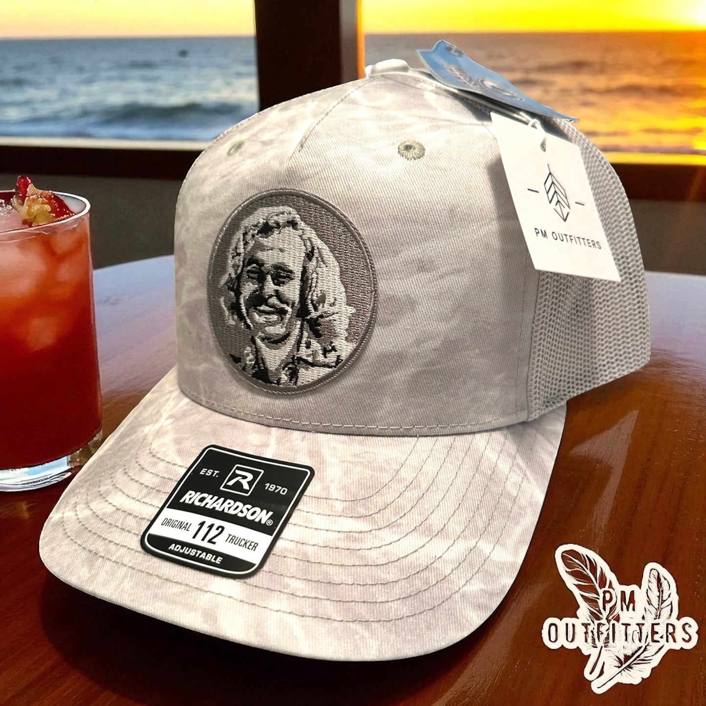 PM Outfitters x Jimmy Buffett Patch Hat – Mossy Oak Elements Bonefish (Richardson 112 | 5-Panel)
