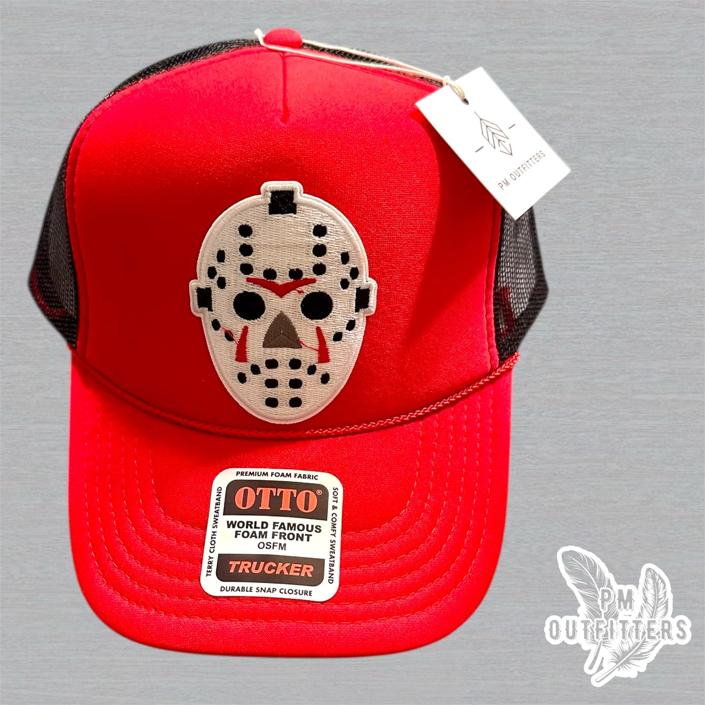 Halloween Jason Mask Foam Front Rope Trucker Hat