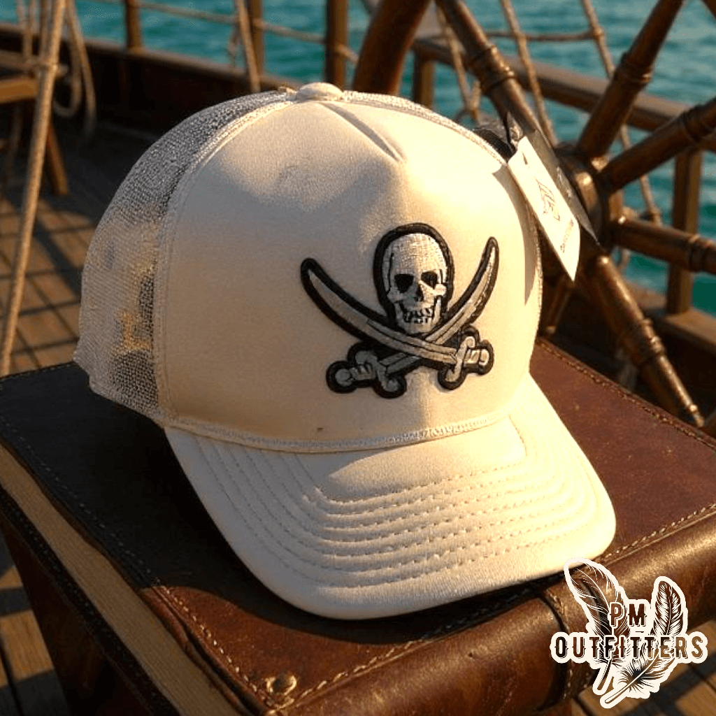 Vintage Jolly Roger Foam Front Rope Trucker Hat
