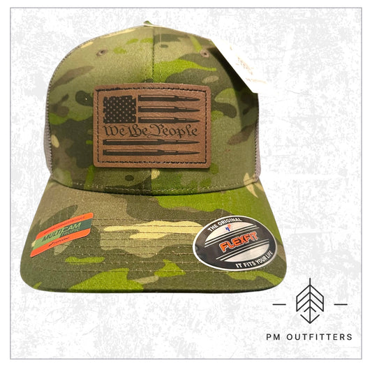 We The People Custom Design Camo FlexFit Trucker
