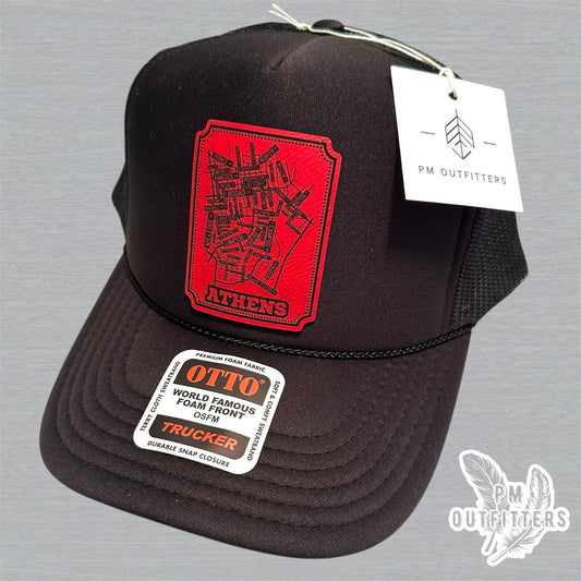 Custom Design University of Georgia Athens Map Foam Front Rope Trucker Hat
