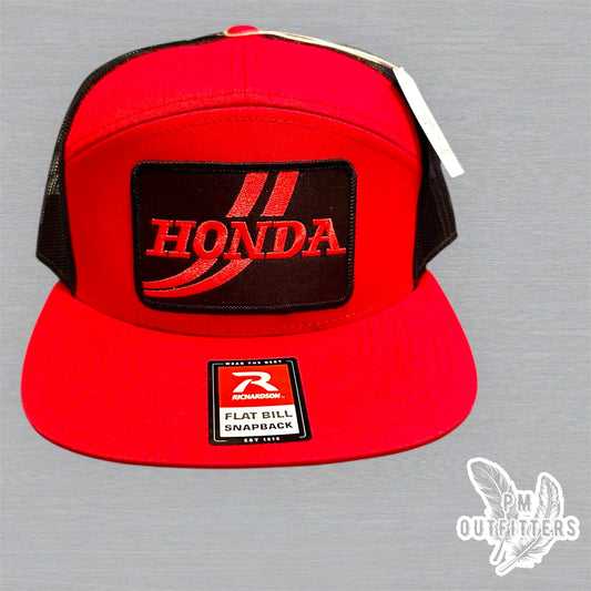 Honda Trucker Hat - Retro Patch Richardson 168 Red Black