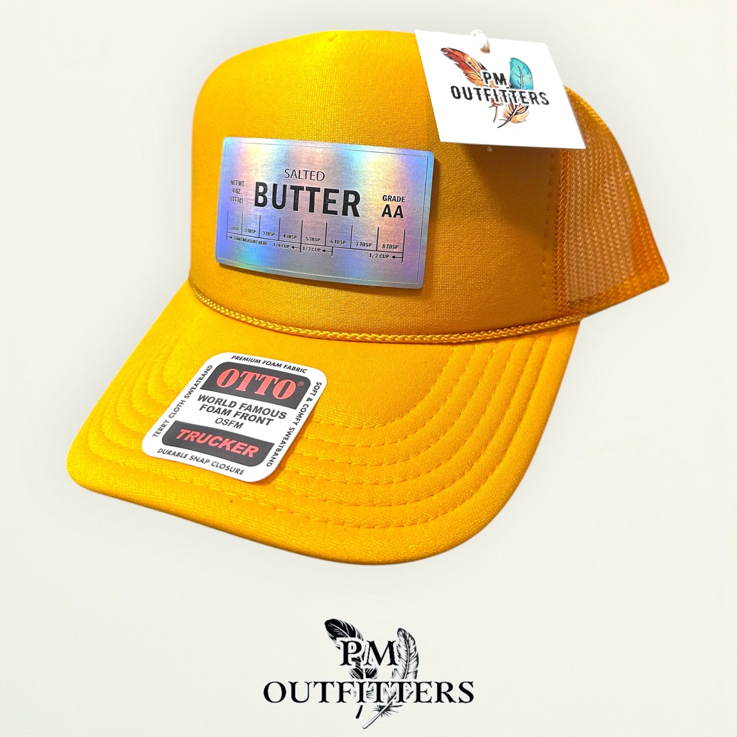 Stick of Butter Hat — Gold Otto Foam Front Rope Trucker | PM Outfitters