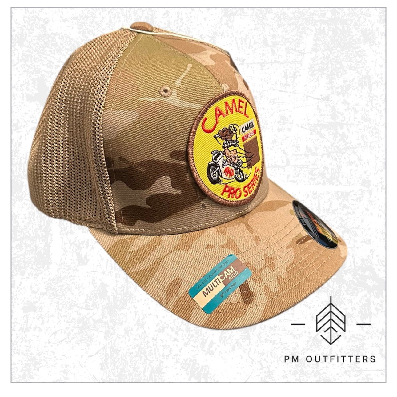 Retro Camel Pro Series FlexFit Camo Trucker Hat