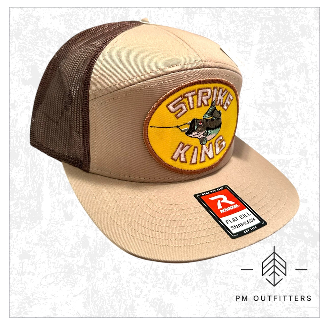Strike King Lures Vintage Logo 7-Panel Flatbill Trucker