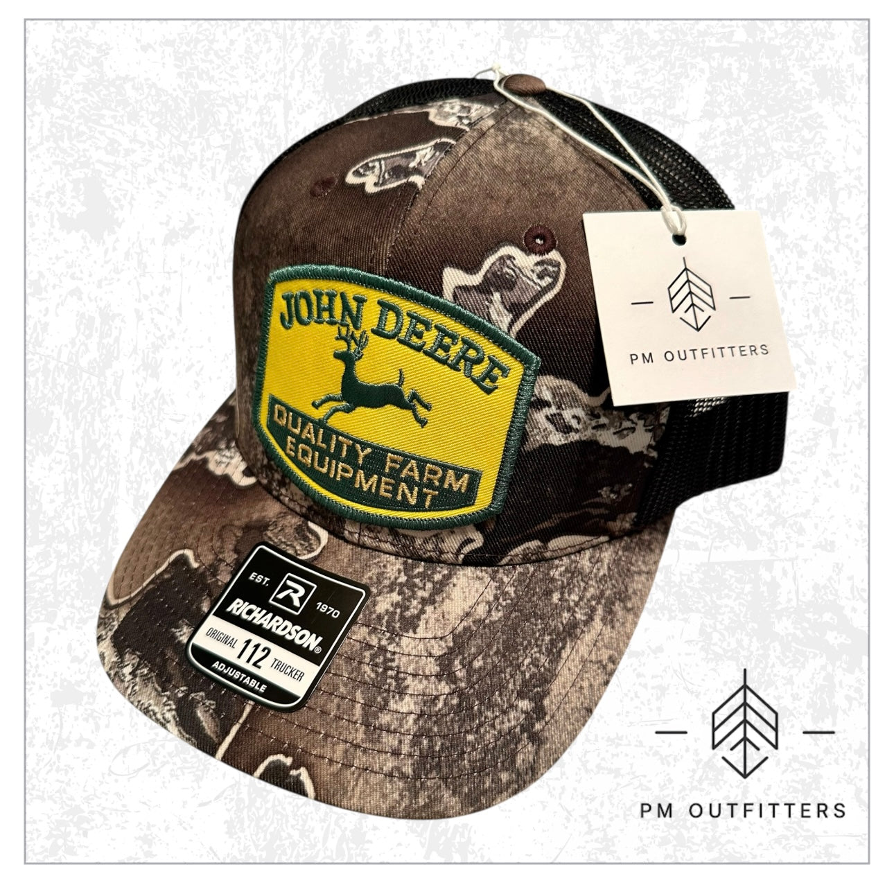 Vintage John Deere Tractors Realtree Excape Camo Trucker Hat