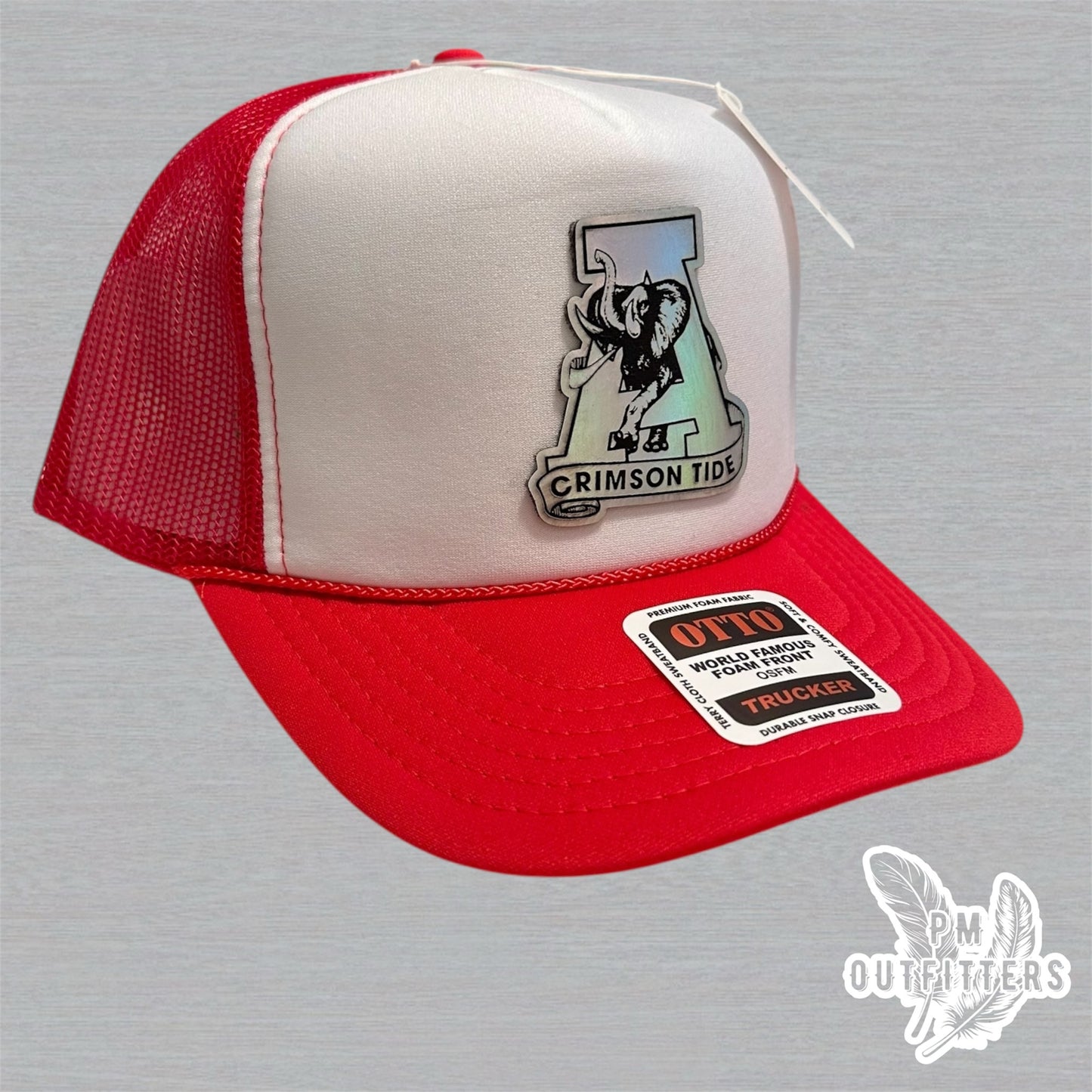 Holographic 80s Crimson Tide Foam Front Rope Trucker Hat