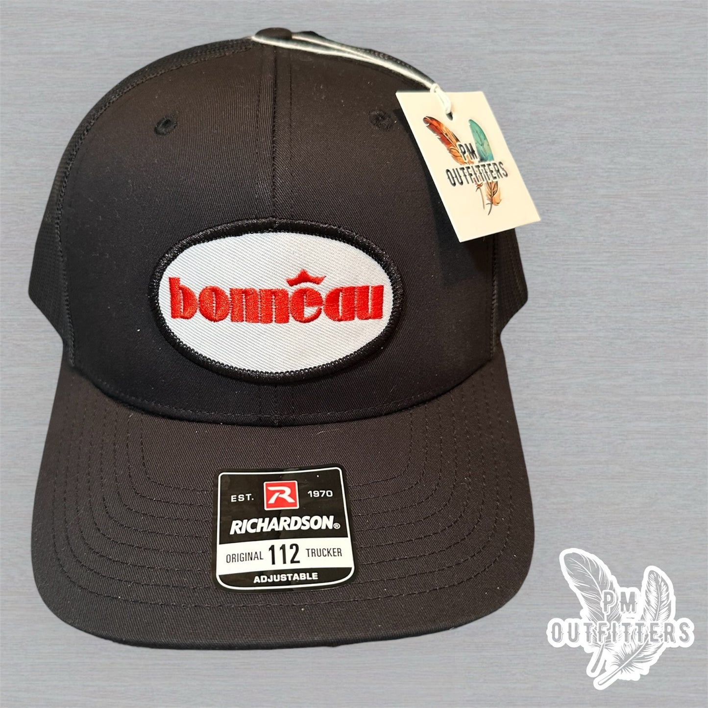 Bonneau Over the Top Trucker Hat - Lincoln Hawk Tribute Richardson 112 Black