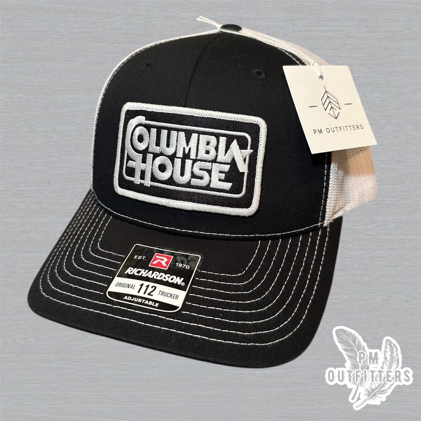 Columbia House Trucker Hat - Retro Patch Richardson 112 Black White