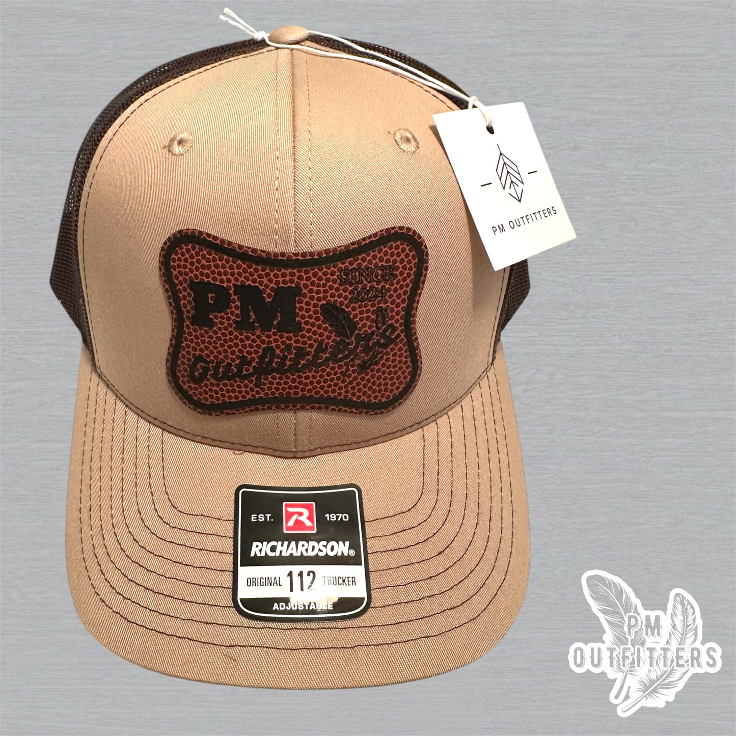 PM Outfitters Custom Design Football Logo Trucker Hat