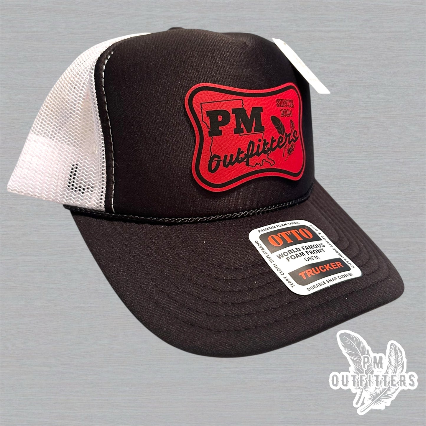 PM Outfitters UL Lafayette Logo Design Foam Front Rope Trucker Hat