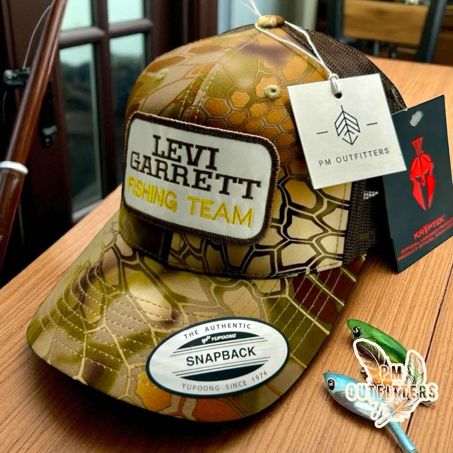 Vintage Levi Garrett Fishing Team Kryptek Camo Trucker