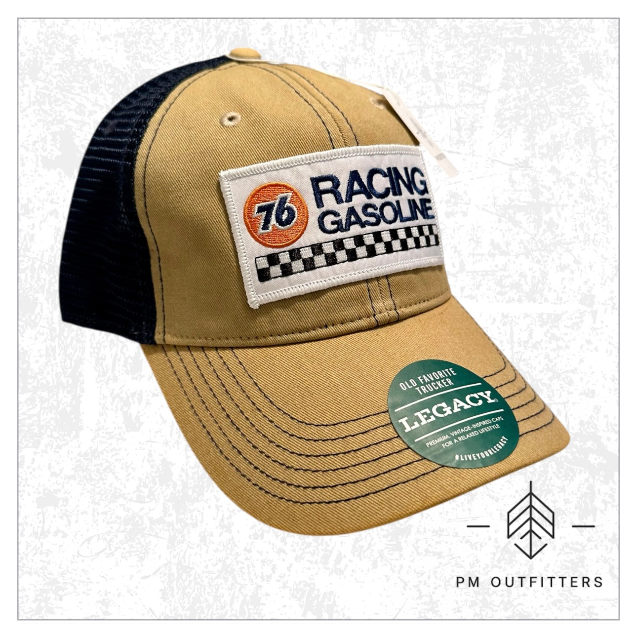 Retro NASCAR 76 Racing Gasoline Low Profile Trucker Hat