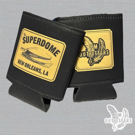 1975 New Orleans Louisiana Superdome Retro Leatherette Koozie