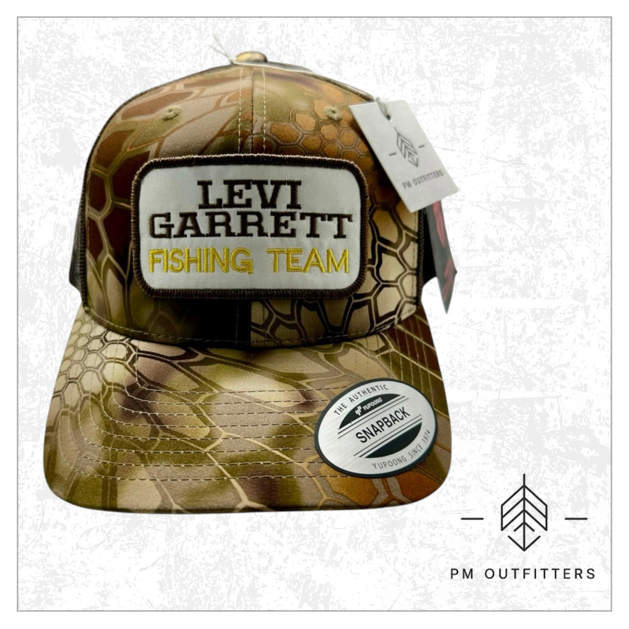 Vintage Levi Garrett Fishing Team Kryptek Camo Trucker