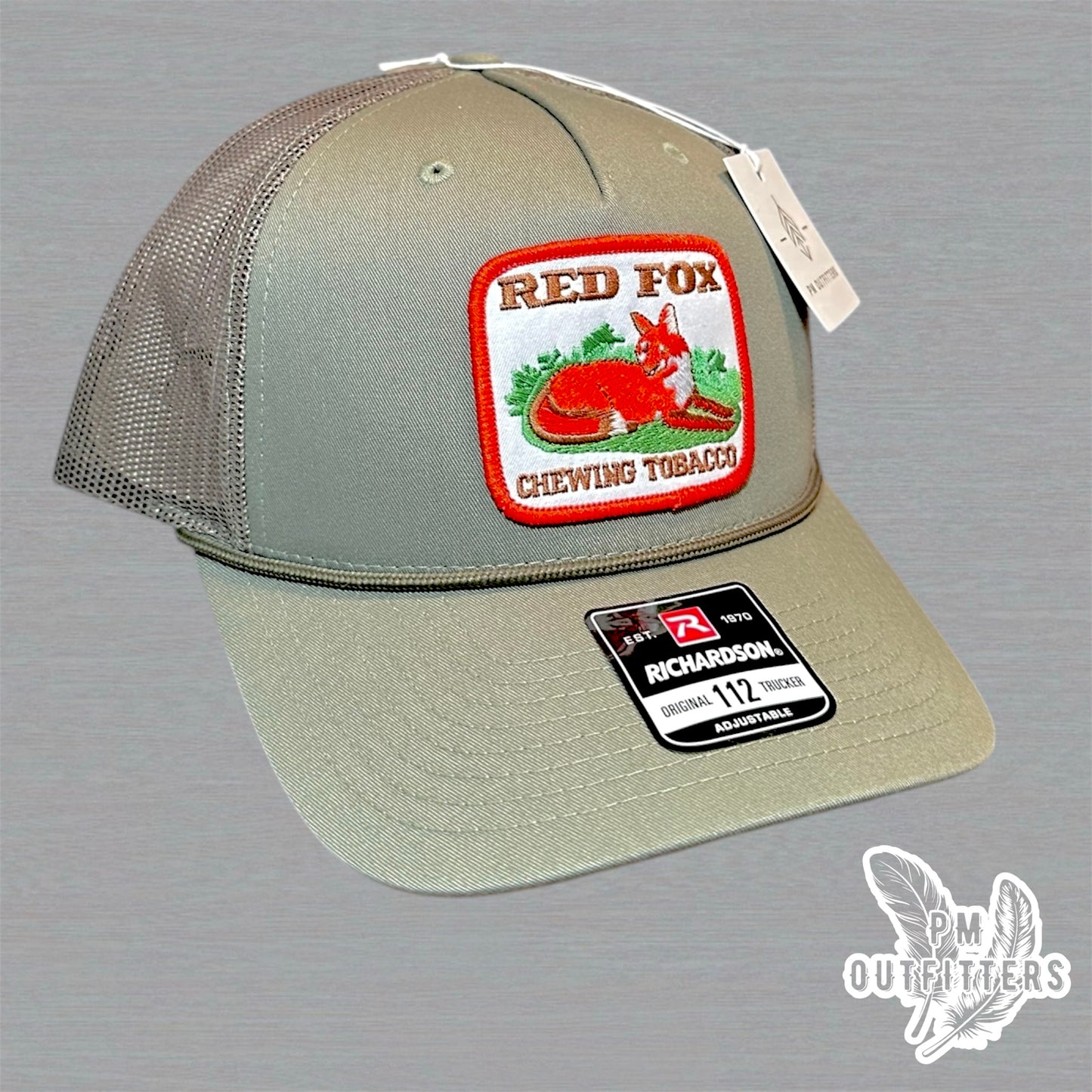 Red Fox Chewing Tobacco Trucker Hat - Loden Green Richardson 112 Rope