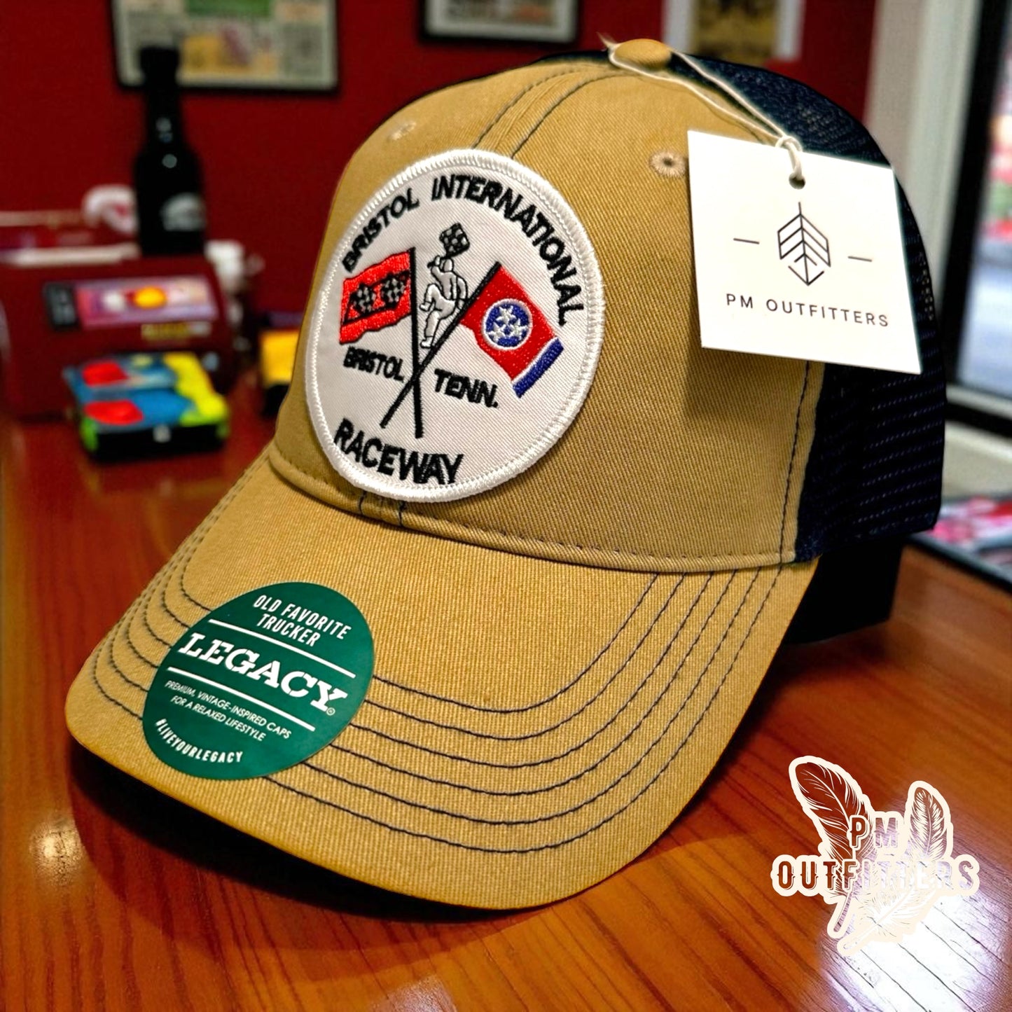 Bristol International Raceway Vintage NASCAR Patch Low Profile Trucker Hat