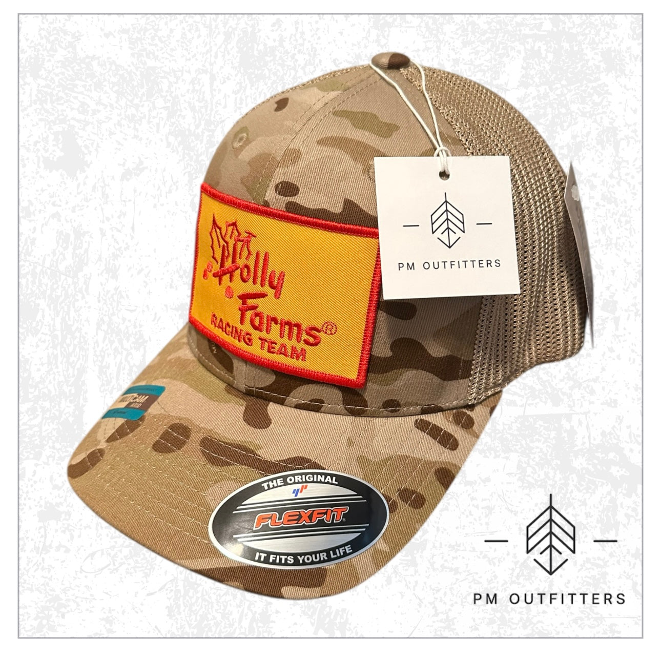 Holly Farms Racing FlexFit Camo Trucker Hat