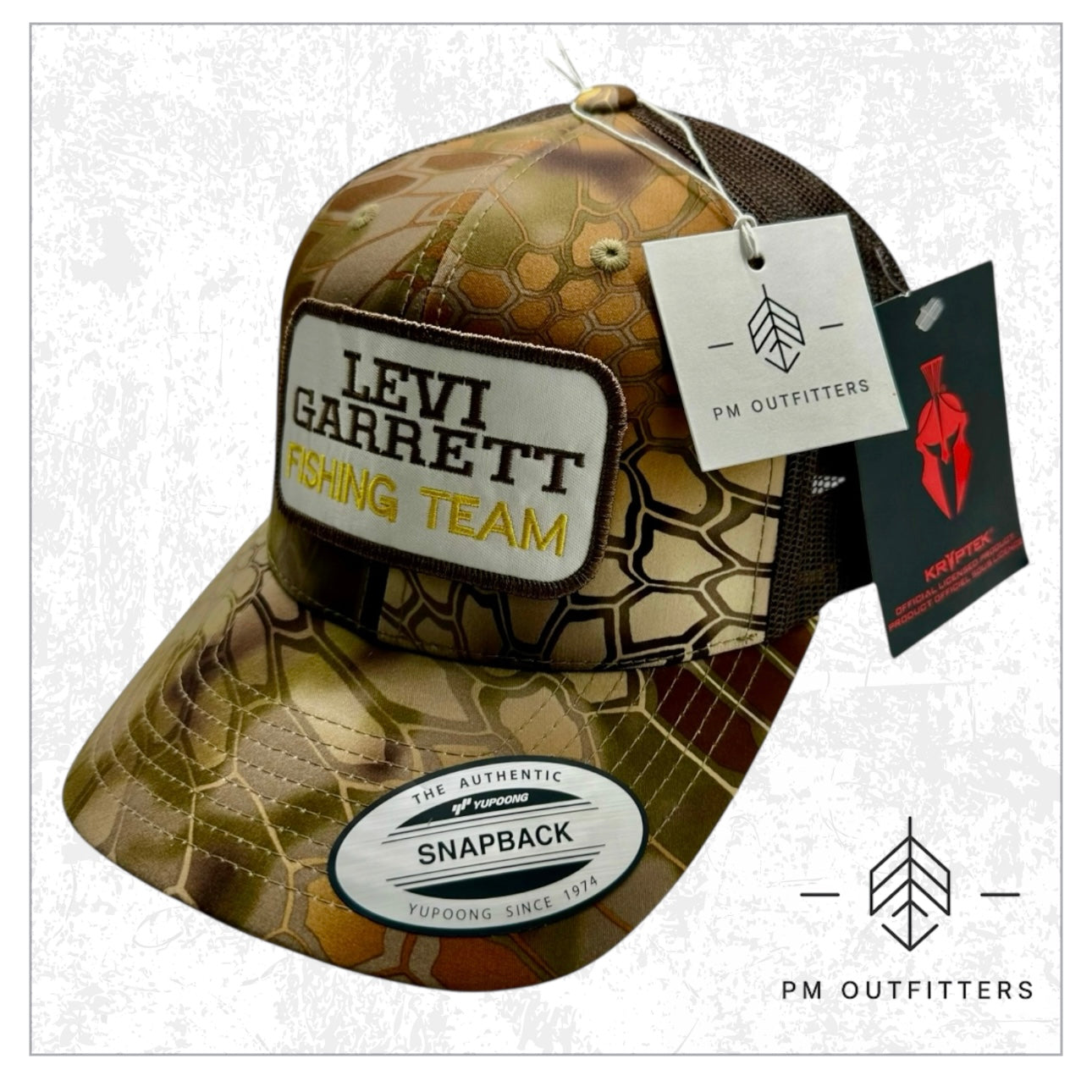 Vintage Levi Garrett Fishing Team Kryptek Camo Trucker