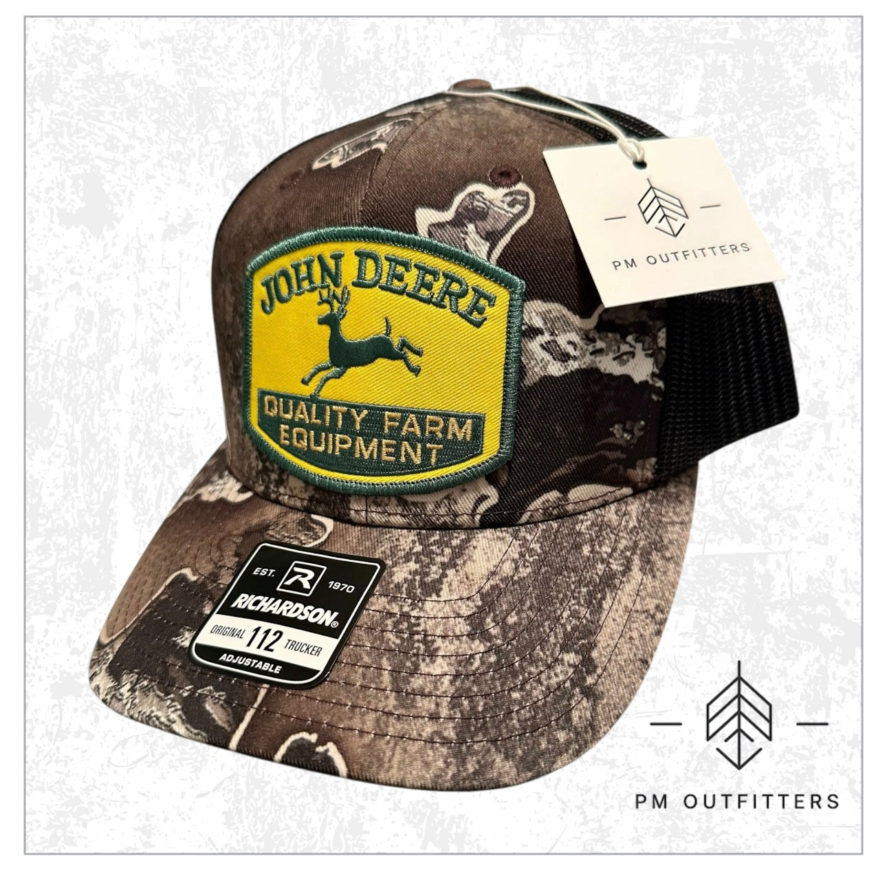 Vintage John Deere Tractors Realtree Excape Camo Trucker Hat