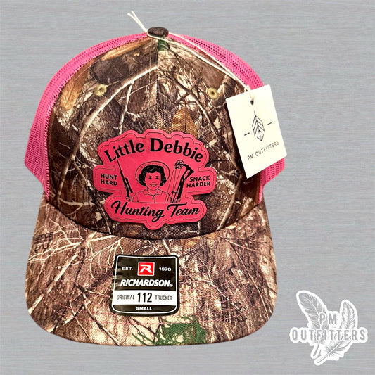 Little Debbie Hunting Team Custom Design Richardson 112 Camo Trucker Hat