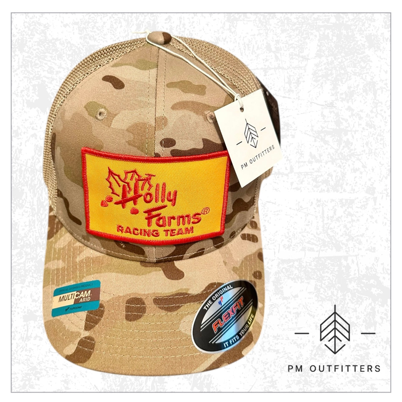 Holly Farms Racing FlexFit Camo Trucker Hat