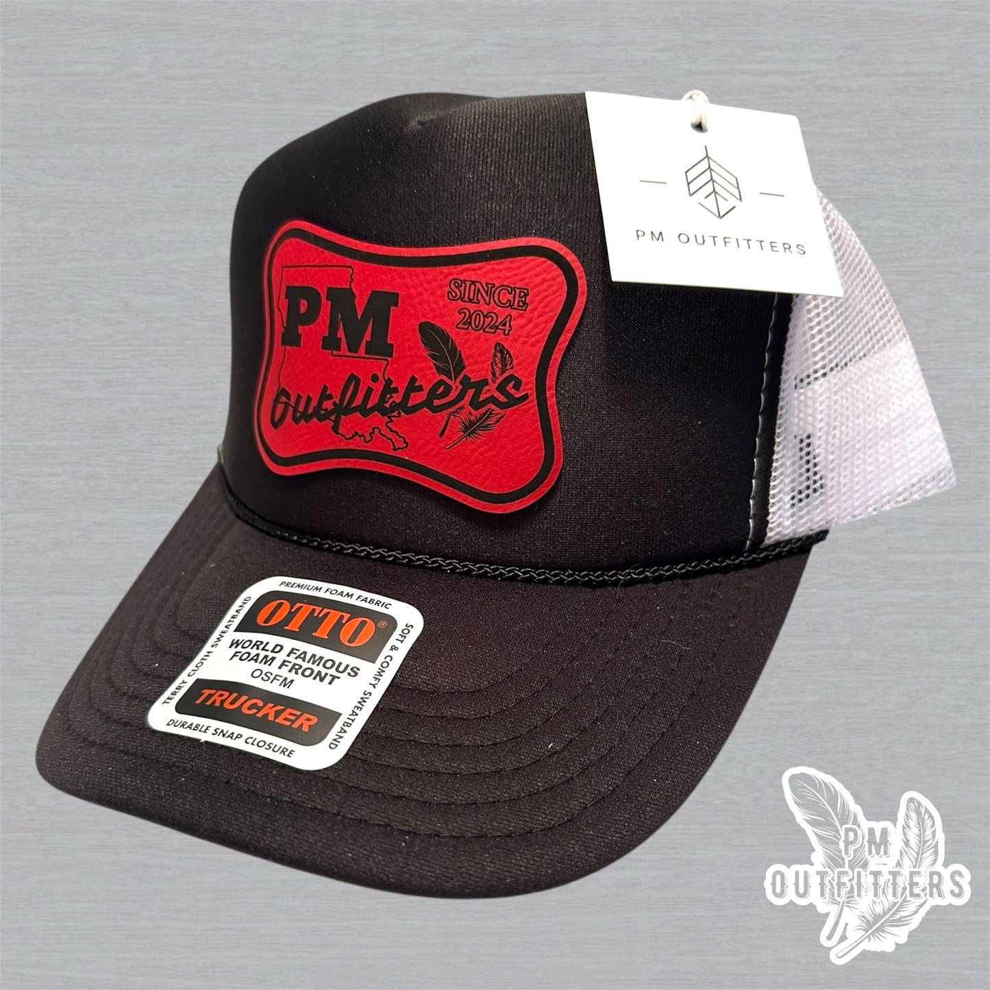 PM Outfitters UL Lafayette Logo Design Foam Front Rope Trucker Hat
