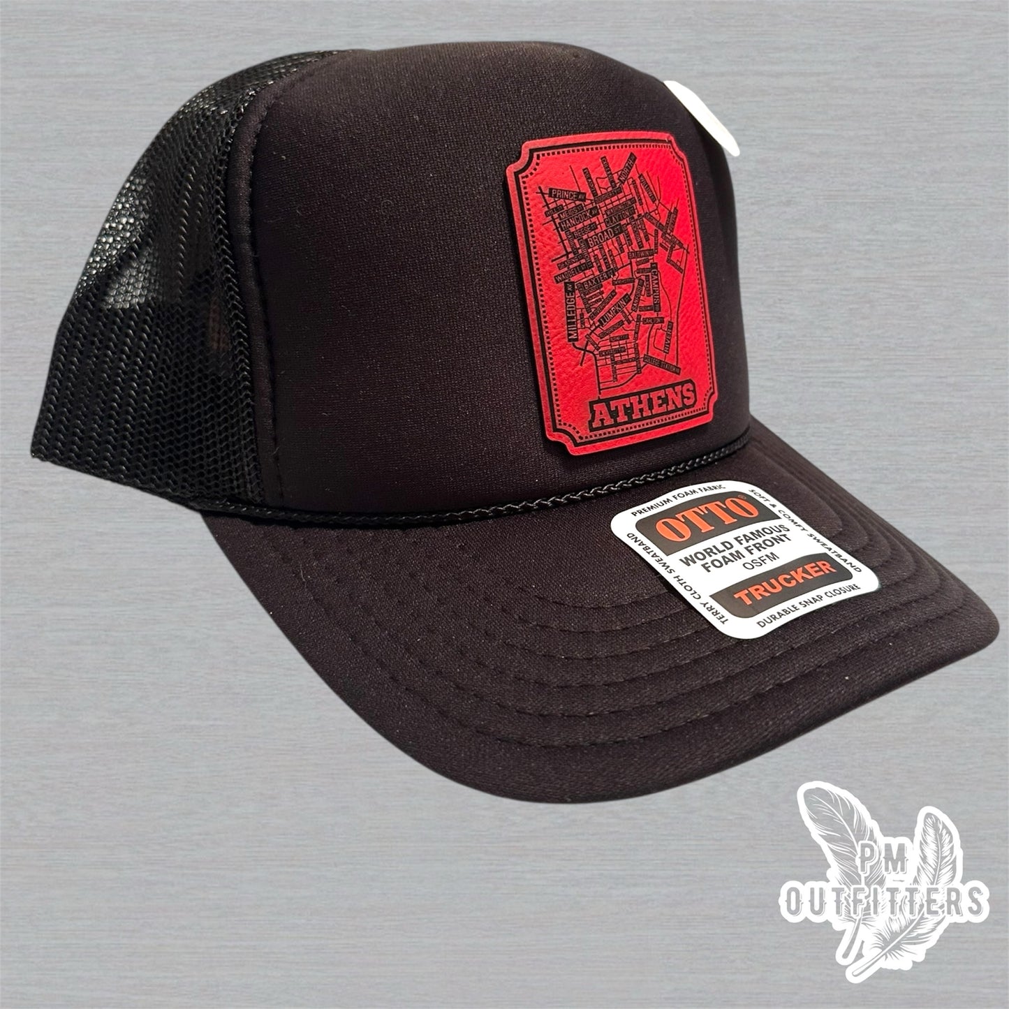 Custom Design University of Georgia Athens Map Foam Front Rope Trucker Hat